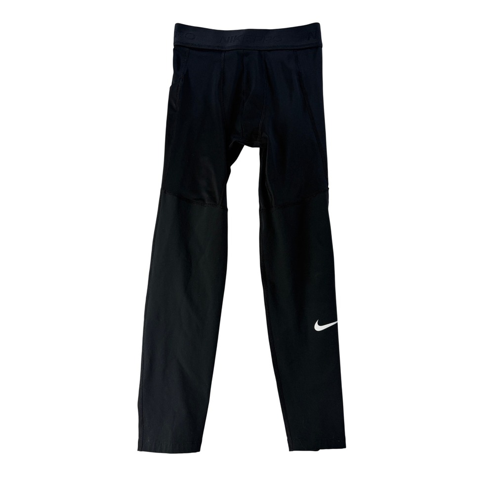 Nike Pro Boys Tights Medium Dri-FIT Side Pocket Black Base Layer FJ6821